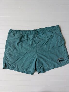 (361)Vintage Tommy Bahama Relax Swim Trunks Men’s L Aqua Blue Nylon Mesh Lined